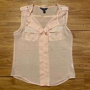 Pink Sheer Tank Top